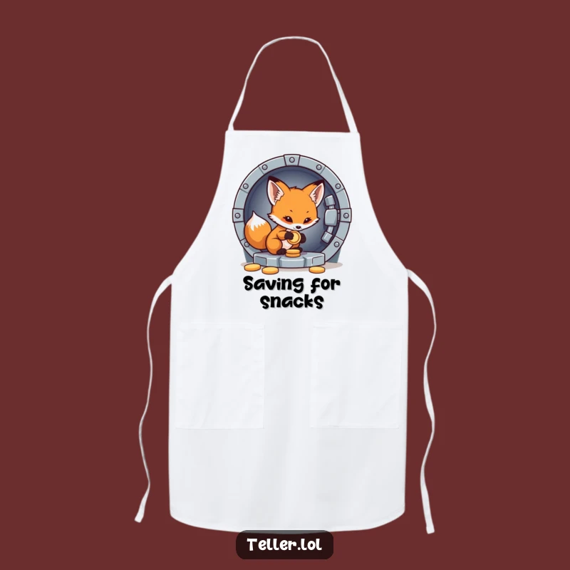 Funny Fox Apron: Careful Vault Saver, Kitchen Fun & Humorous Gift