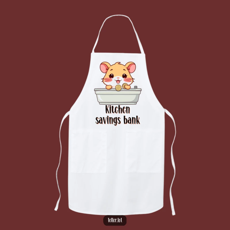 Funny Hamster Cashier Apron: Happy Hamster Coin Handler, Kitchen Fun Funny Gift!