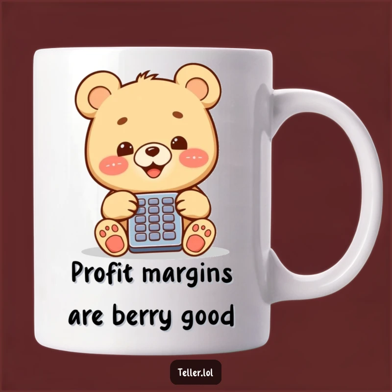 Funny Bear Cub Calculator Mug: A Hilarious Gift for Math Lovers and Cute Animal Fans