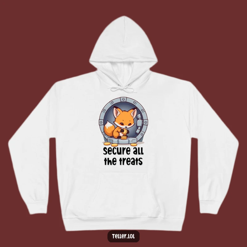 Funny Fox Hoodie: Cozy Vault Saver, Warm & Humorous Gift for Prudent People