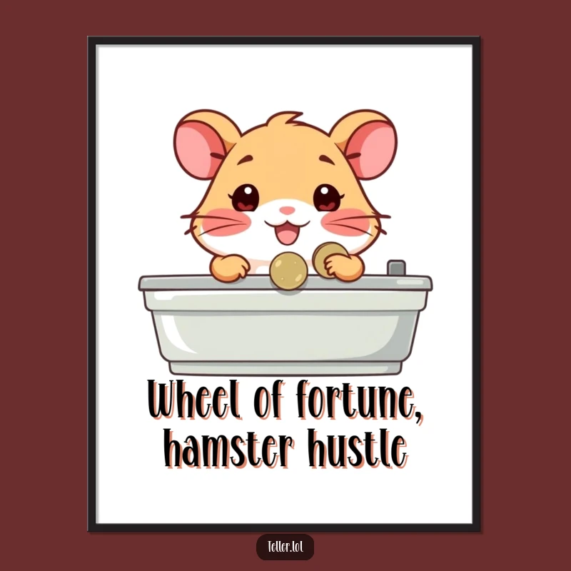 Funny Free Printable Wall Art: Hamster Cashier - Quirky Downloadable Decor for Your Space