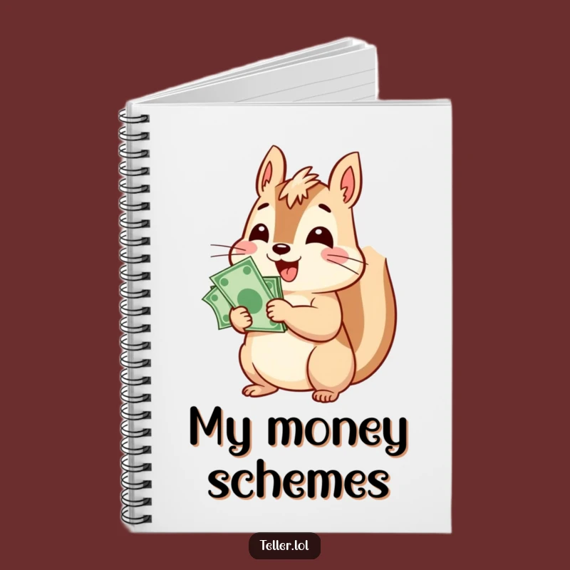 Funny Squirrel Money Notebook: Cheerful Squirrel Bill Counter, Great Funny Gift for Notes!
