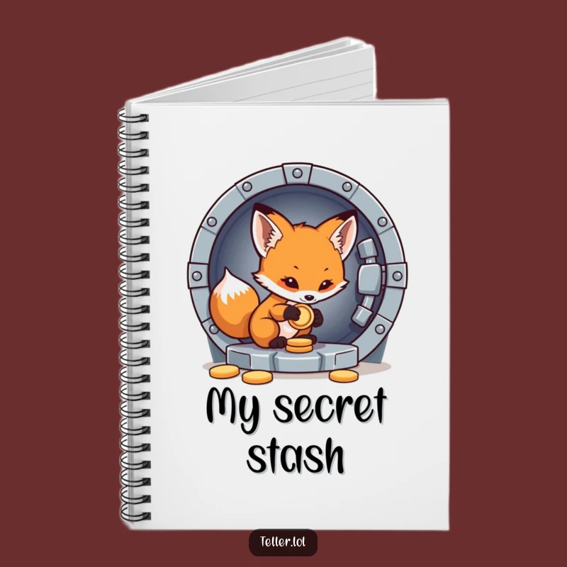 Funny Fox Notebook: Careful Vault Saver, Journal Your Funny Savings Plans