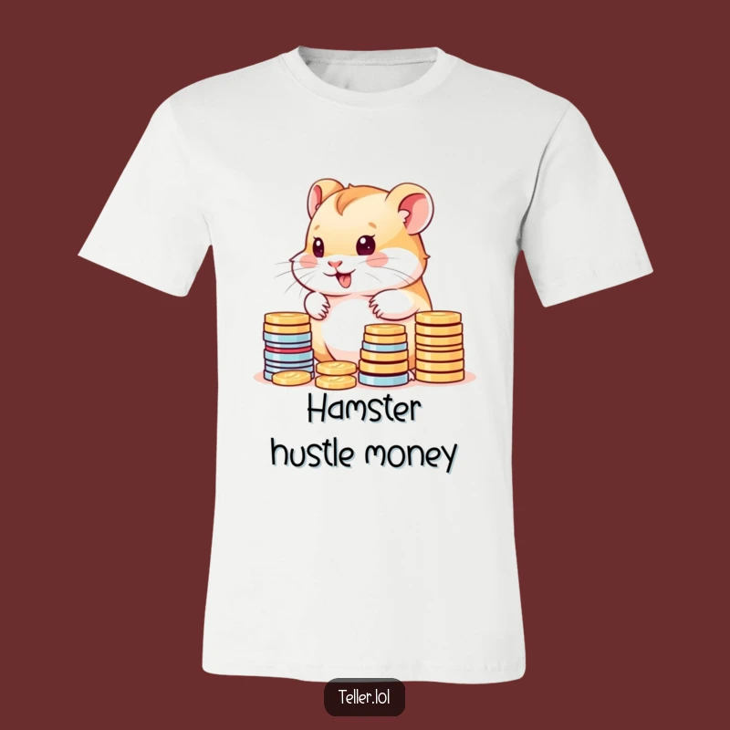 Funny Hamster T-Shirt: Cute Coin Counter, Humorous Apparel & Gift Idea